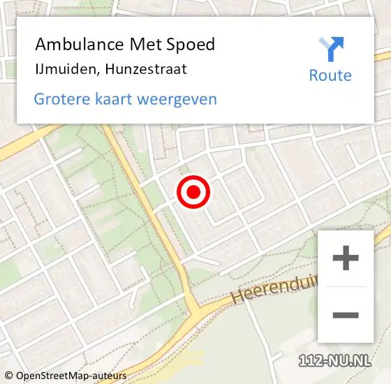 Locatie op kaart van de 112 melding: Ambulance Met Spoed Naar IJmuiden, Reggestraat op 21 januari 2019 20:39