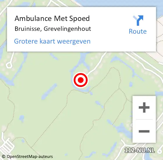 Locatie op kaart van de 112 melding: Ambulance Met Spoed Naar Bruinisse, Grevelingenhout op 22 januari 2019 05:33