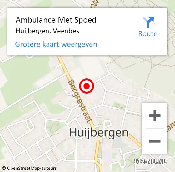 Locatie op kaart van de 112 melding: Ambulance Met Spoed Naar Huijbergen, Veenbes op 23 januari 2019 01:08