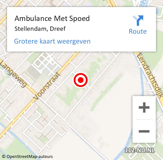 Locatie op kaart van de 112 melding: Ambulance Met Spoed Naar Stellendam, Dreef op 23 januari 2019 16:39
