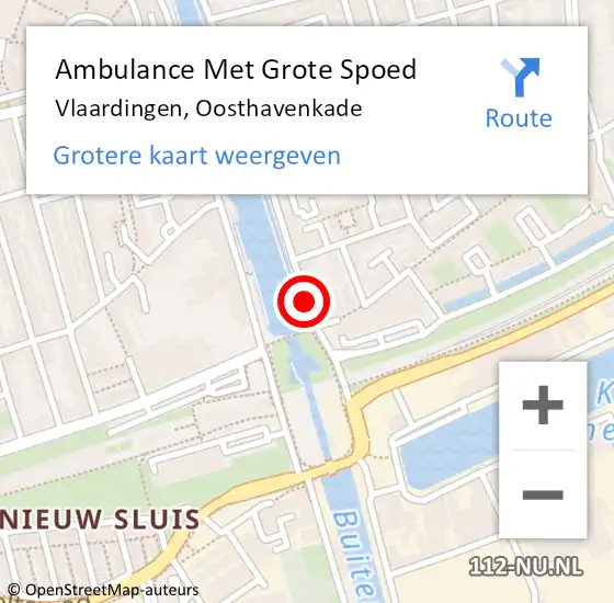 Locatie op kaart van de 112 melding: Ambulance Met Grote Spoed Naar Vlaardingen, Oosthavenkade op 25 januari 2019 15:27