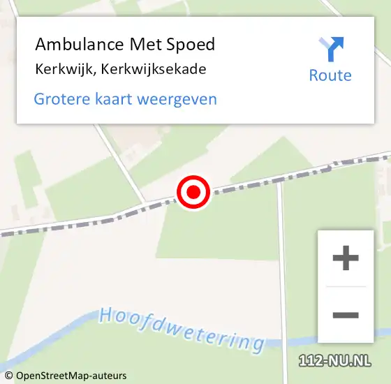 Locatie op kaart van de 112 melding: Ambulance Met Spoed Naar Kerkwijk, Kerkwijksekade op 27 januari 2019 07:30
