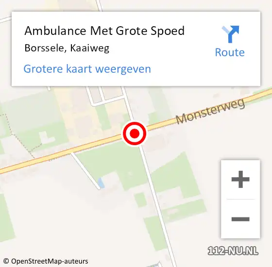 Locatie op kaart van de 112 melding: Ambulance Met Grote Spoed Naar Borssele, Kaaiweg op 27 januari 2019 13:40