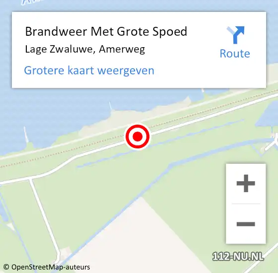 Locatie op kaart van de 112 melding: Brandweer Met Grote Spoed Naar Lage Zwaluwe, Amerweg op 29 januari 2019 08:19