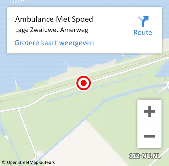 Locatie op kaart van de 112 melding: Ambulance Met Spoed Naar Lage Zwaluwe, Amerweg op 29 januari 2019 08:19