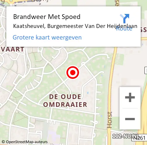 Locatie op kaart van de 112 melding: Brandweer Met Spoed Naar Kaatsheuvel, Burgemeester Van Der Heijdenlaan op 29 januari 2019 20:21