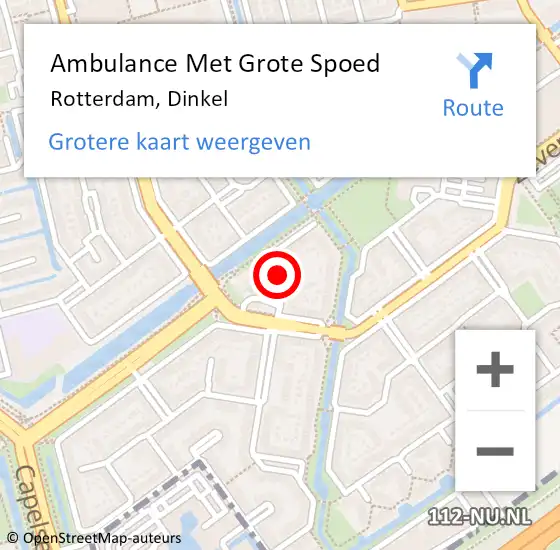 Locatie op kaart van de 112 melding: Ambulance Met Grote Spoed Naar Rotterdam, Dinkel op 30 januari 2019 16:05