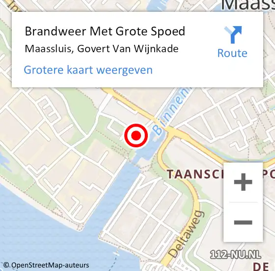 Locatie op kaart van de 112 melding: Brandweer Met Grote Spoed Naar Maassluis, Govert Van Wijnkade op 31 januari 2019 15:38