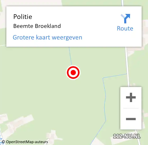 Locatie op kaart van de 112 melding: Politie Beemte Broekland op 31 januari 2019 22:50