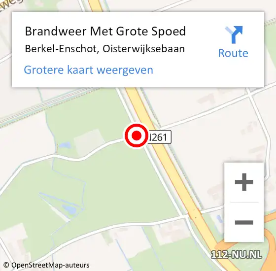 Locatie op kaart van de 112 melding: Brandweer Met Grote Spoed Naar Berkel-Enschot, Oisterwijksebaan op 1 februari 2019 08:48