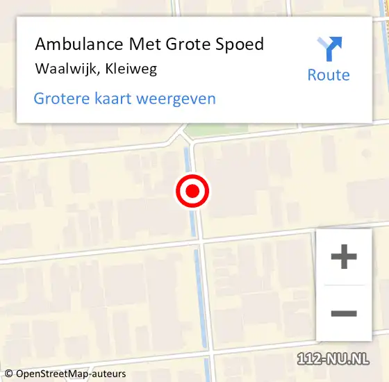 Locatie op kaart van de 112 melding: Ambulance Met Grote Spoed Naar Waalwijk, Kleiweg op 1 februari 2019 16:07