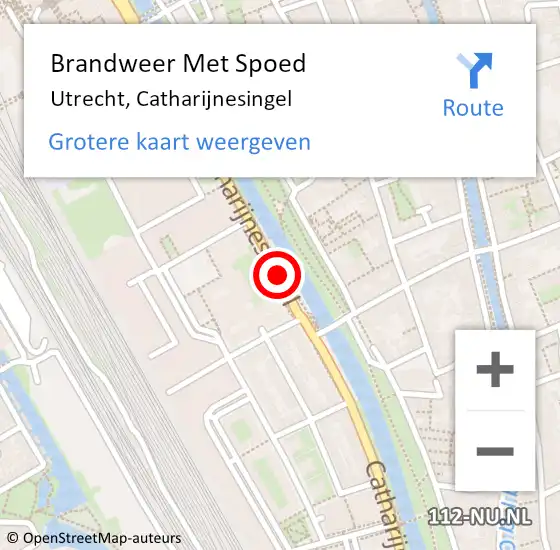 Locatie op kaart van de 112 melding: Brandweer Met Spoed Naar Utrecht, Catharijnesingel op 2 februari 2019 07:08