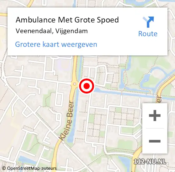 Locatie op kaart van de 112 melding: Ambulance Met Grote Spoed Naar Veenendaal, Vijgendam op 4 februari 2019 21:59