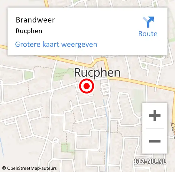 Locatie op kaart van de 112 melding: Brandweer Rucphen op 8 februari 2019 07:24