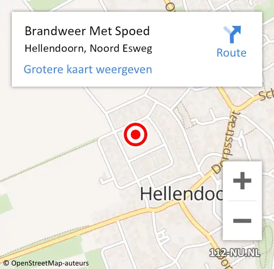 Locatie op kaart van de 112 melding: Brandweer Met Spoed Naar Hellendoorn, Noord Esweg op 26 september 2013 10:39