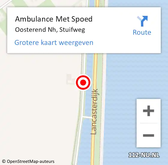 Locatie op kaart van de 112 melding: Ambulance Met Spoed Naar Oosterend Nh, Stuifweg op 10 februari 2019 03:55