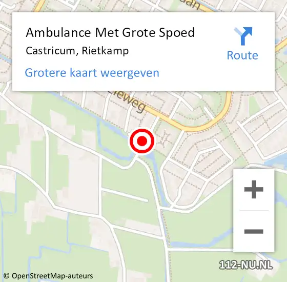 Locatie op kaart van de 112 melding: Ambulance Met Grote Spoed Naar Castricum, Rietkamp op 10 februari 2019 22:49