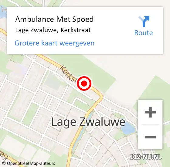 Locatie op kaart van de 112 melding: Ambulance Met Spoed Naar Lage Zwaluwe, Kerkstraat op 11 februari 2019 09:27