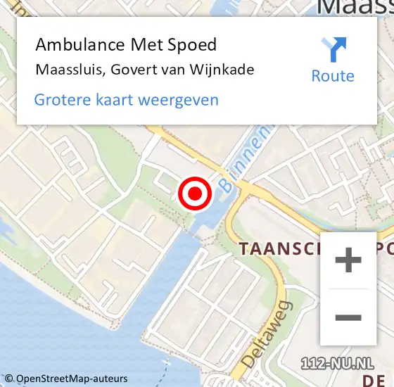 Locatie op kaart van de 112 melding: Ambulance Met Spoed Naar Maassluis, Govert Van Wijnkade op 12 februari 2019 07:31