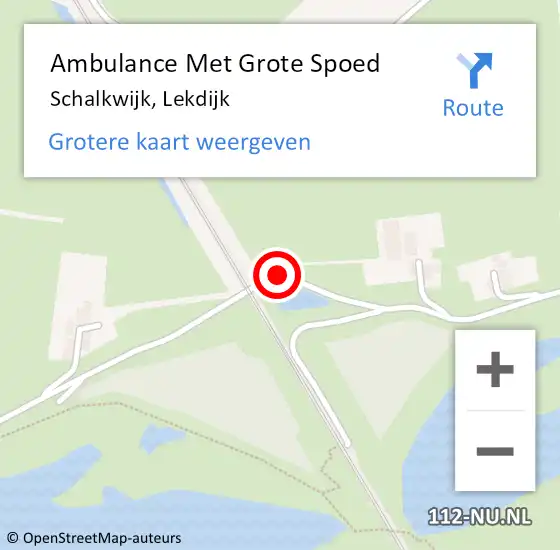 Locatie op kaart van de 112 melding: Ambulance Met Grote Spoed Naar Schalkwijk, Lekdijk op 15 februari 2019 14:52