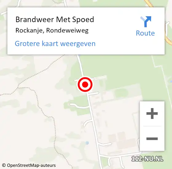 Locatie op kaart van de 112 melding: Brandweer Met Spoed Naar Rockanje, Rondeweiweg op 18 februari 2019 14:57