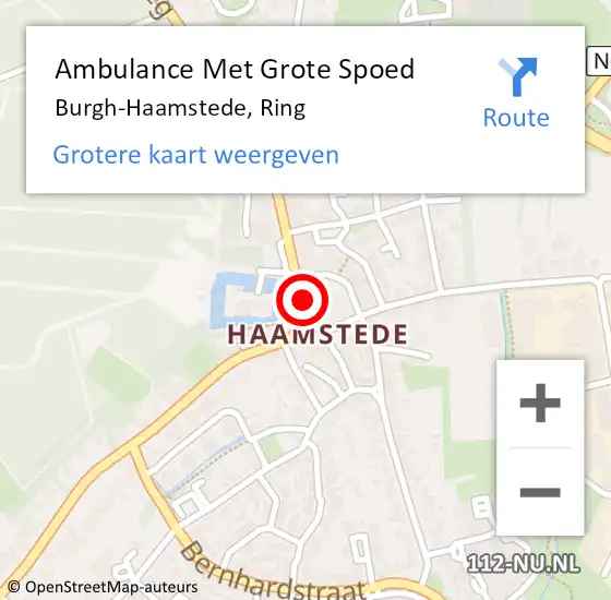 Locatie op kaart van de 112 melding: Ambulance Met Grote Spoed Naar Burgh-Haamstede, Ring op 19 februari 2019 17:00