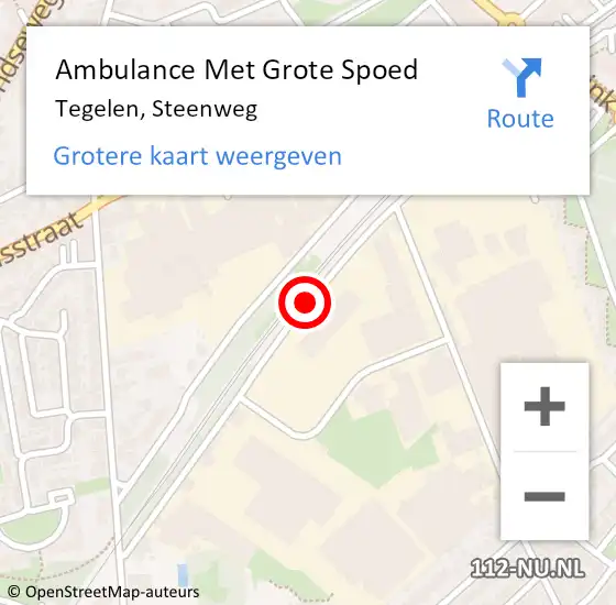 Locatie op kaart van de 112 melding: Ambulance Met Grote Spoed Naar Tegelen, Steenweg op 19 februari 2019 19:28