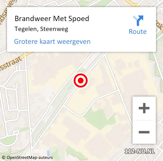 Locatie op kaart van de 112 melding: Brandweer Met Spoed Naar Tegelen, Steenweg op 20 februari 2019 17:39