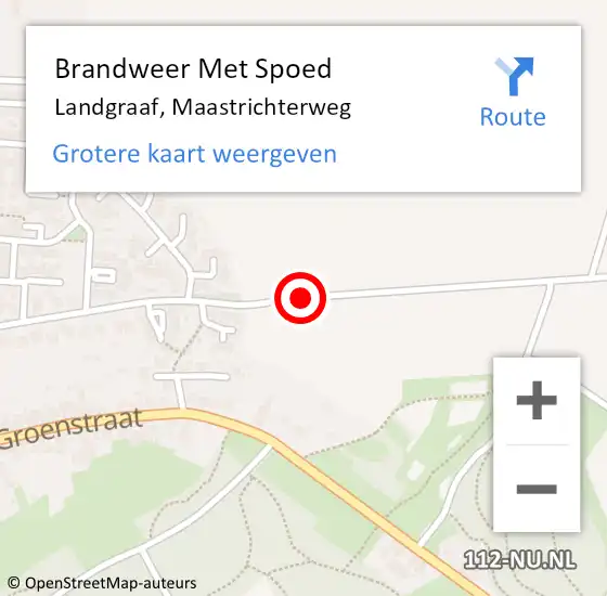 Locatie op kaart van de 112 melding: Brandweer Met Spoed Naar Landgraaf, Maastrichterweg op 24 februari 2019 16:59