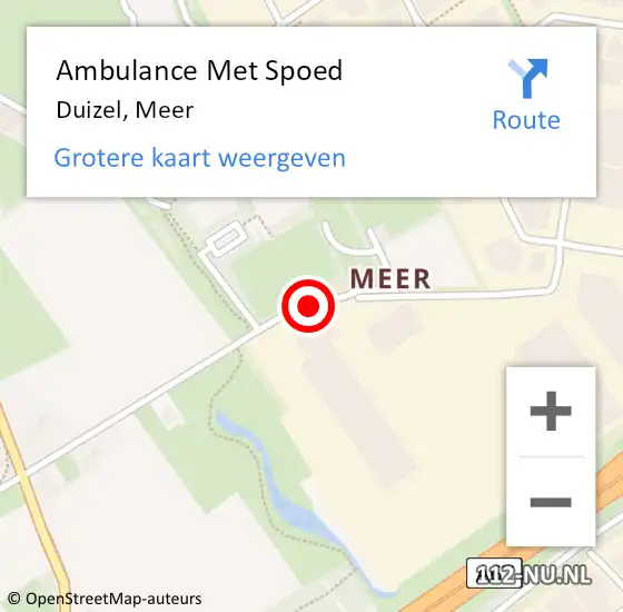 Locatie op kaart van de 112 melding: Ambulance Met Spoed Naar Duizel, Meer op 25 februari 2019 19:09