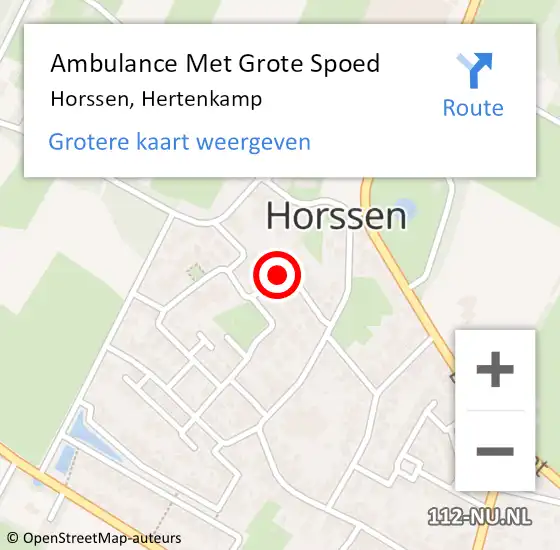 Locatie op kaart van de 112 melding: Ambulance Met Grote Spoed Naar Horssen, Hertenkamp op 28 februari 2019 10:07