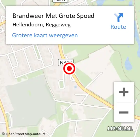 Locatie op kaart van de 112 melding: Brandweer Met Grote Spoed Naar Hellendoorn, Reggeweg op 1 maart 2019 10:11
