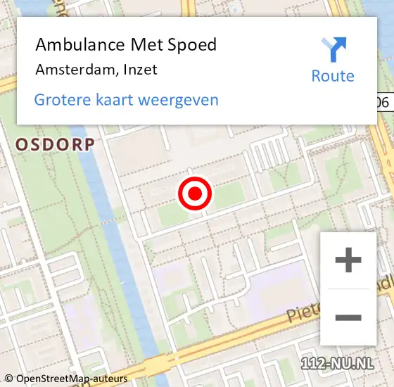 Locatie op kaart van de 112 melding: Ambulance Met Spoed Naar Amsterdam, Inzet op 2 maart 2019 04:30