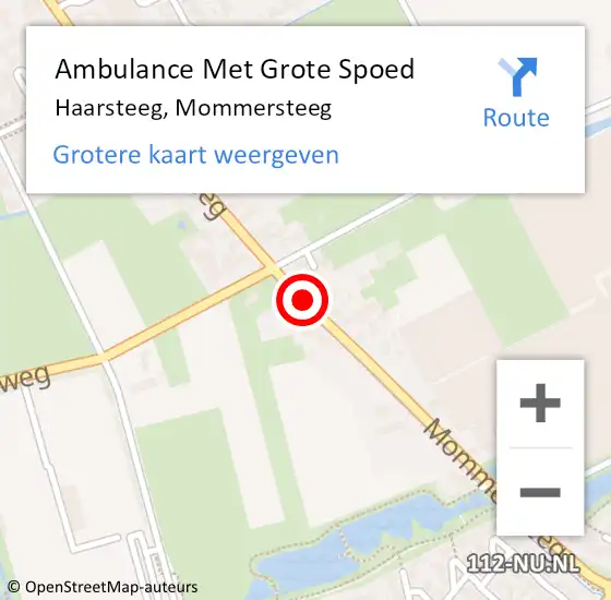 Locatie op kaart van de 112 melding: Ambulance Met Grote Spoed Naar Haarsteeg, Mommersteeg op 2 maart 2019 18:29