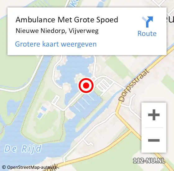 Locatie op kaart van de 112 melding: Ambulance Met Grote Spoed Naar Nieuwe Niedorp, Vijverweg op 3 maart 2019 17:57