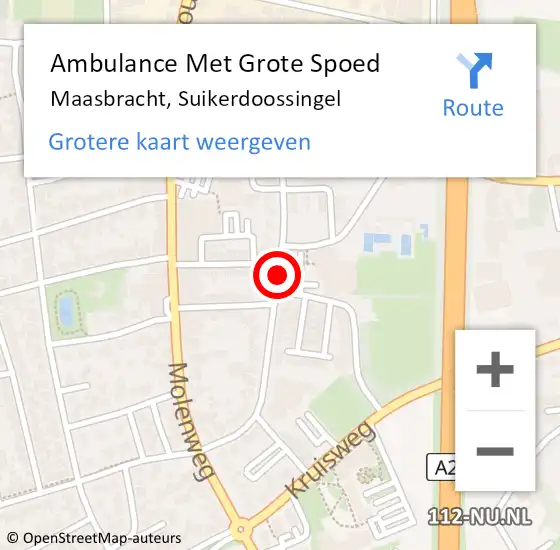 Locatie op kaart van de 112 melding: Ambulance Met Grote Spoed Naar Maasbracht, Suikerdoossingel op 3 maart 2019 18:18