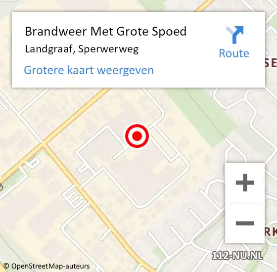 Locatie op kaart van de 112 melding: Brandweer Met Grote Spoed Naar Landgraaf, Sperwerweg op 4 maart 2019 01:23