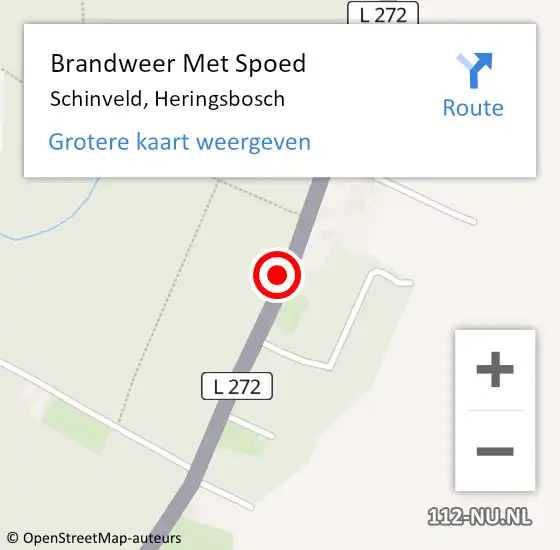 Locatie op kaart van de 112 melding: Brandweer Met Spoed Naar Schinveld, Heringsbosch op 4 maart 2019 07:16