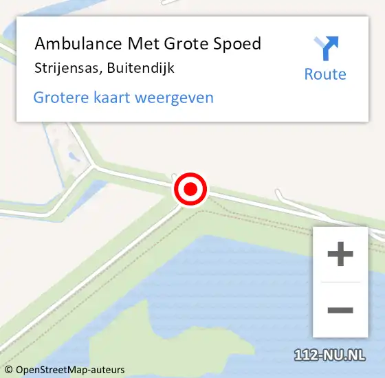 Locatie op kaart van de 112 melding: Ambulance Met Grote Spoed Naar Strijensas, Buitendijk op 8 maart 2019 18:39