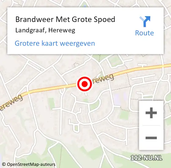 Locatie op kaart van de 112 melding: Brandweer Met Grote Spoed Naar Landgraaf, Hereweg op 9 maart 2019 23:25