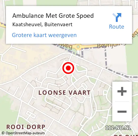 Locatie op kaart van de 112 melding: Ambulance Met Grote Spoed Naar Kaatsheuvel, Buitenvaert op 10 maart 2019 03:09