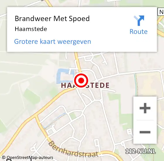 Locatie op kaart van de 112 melding: Brandweer Met Spoed Naar Haamstede op 10 maart 2019 14:01