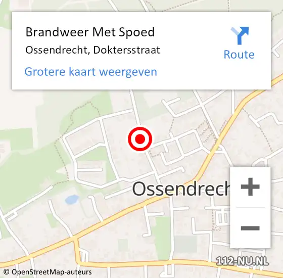 Locatie op kaart van de 112 melding: Brandweer Met Spoed Naar Ossendrecht, Doktersstraat op 10 maart 2019 17:12