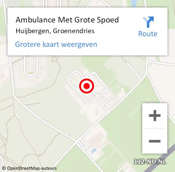 Locatie op kaart van de 112 melding: Ambulance Met Grote Spoed Naar Huijbergen, Groenendries op 10 maart 2019 20:43