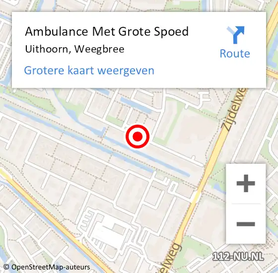 Locatie op kaart van de 112 melding: Ambulance Met Grote Spoed Naar Uithoorn, Weegbree op 12 maart 2019 10:00