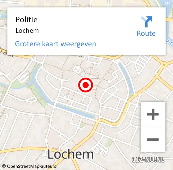 Locatie op kaart van de 112 melding: Politie Lochem op 12 maart 2019 22:11