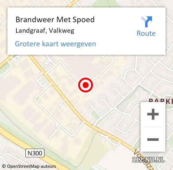 Locatie op kaart van de 112 melding: Brandweer Met Spoed Naar Landgraaf, Valkweg op 13 maart 2019 04:44