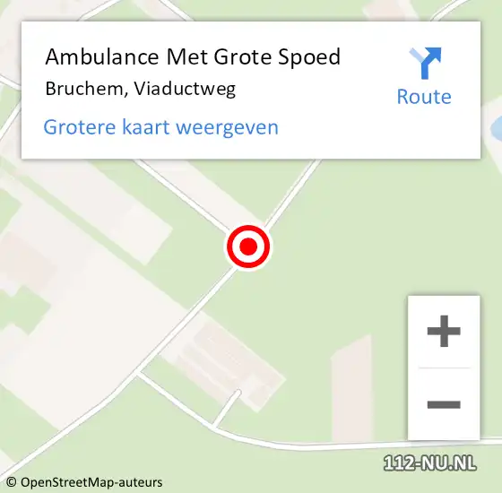 Locatie op kaart van de 112 melding: Ambulance Met Grote Spoed Naar Bruchem, Viaductweg op 17 maart 2019 16:00