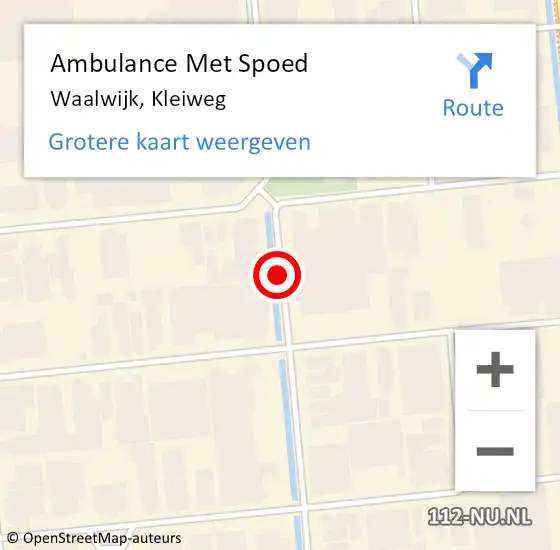 Locatie op kaart van de 112 melding: Ambulance Met Spoed Naar Waalwijk, Kleiweg op 19 maart 2019 17:29