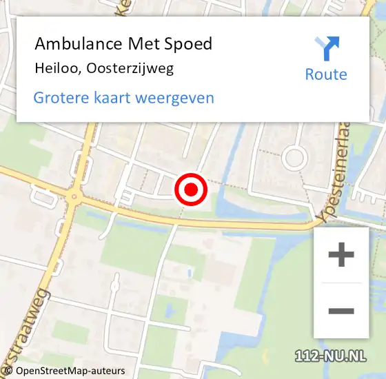 Locatie op kaart van de 112 melding: Ambulance Met Spoed Naar Heiloo, Oosterzijweg op 20 maart 2019 16:39